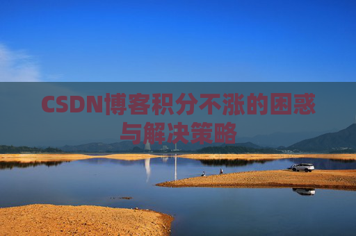 CSDN博客积分不涨的困惑与解决策略